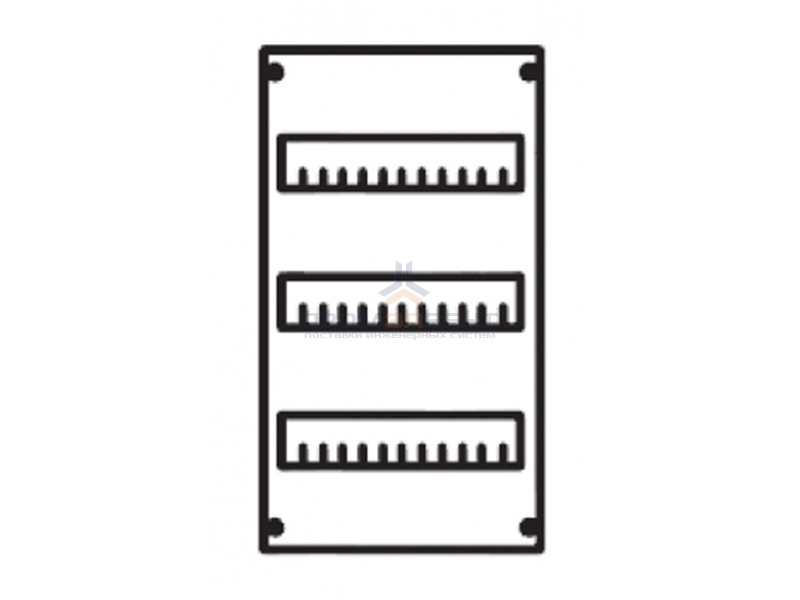Панель под установку модульных устройств 1ряд/3 рейки высота 450 мм