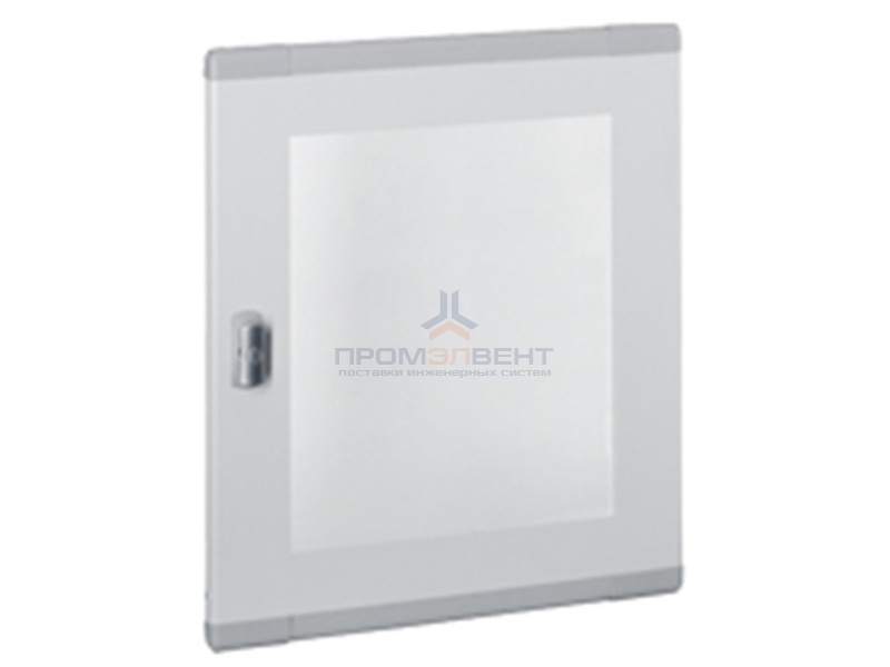 Дверь со стеклом плоская для шкафов Legrand XL3 160-400 высотой 600мм 3 рейки